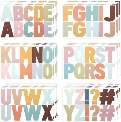 232pcs/24 Sheets Large Letter Stickers, 2.7 Inch Colorful Alphabet Stickers Self Adhesive Vinyl ABC Decals for Mailbox Bulletin Board Poster Crafts Classroom Decor in Saudi Arabia