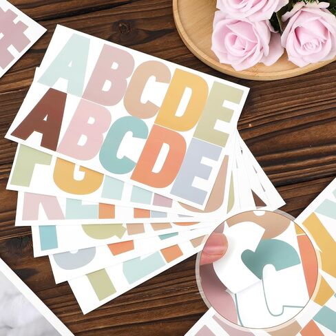 232pcs/24 Sheets Large Letter Stickers, 2.7 Inch Colorful Alphabet Stickers Self Adhesive Vinyl ABC Decals for Mailbox Bulletin Board Poster Crafts Classroom Decor in Saudi Arabia