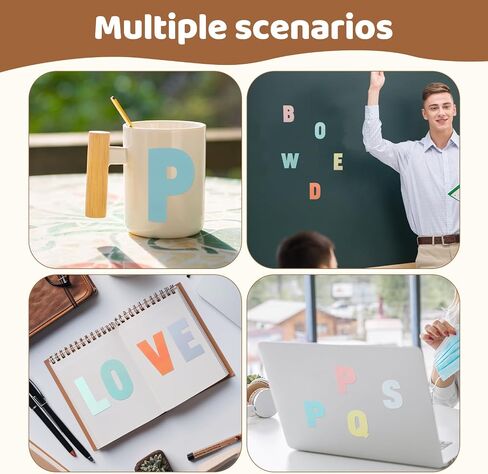 232pcs/24 Sheets Large Letter Stickers, 2.7 Inch Colorful Alphabet Stickers Self Adhesive Vinyl ABC Decals for Mailbox Bulletin Board Poster Crafts Classroom Decor in Saudi Arabia