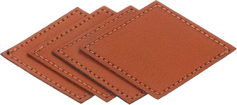 PATIKIL 3" x 2" PU Leather Hat Patches with Adhesive, 20 Pcs Diamond Custom Patches Blank for Hats, Fabric Repair Sew Laser Supplies, Clothes Bags DIY, Retro Brown in Saudi Arabia