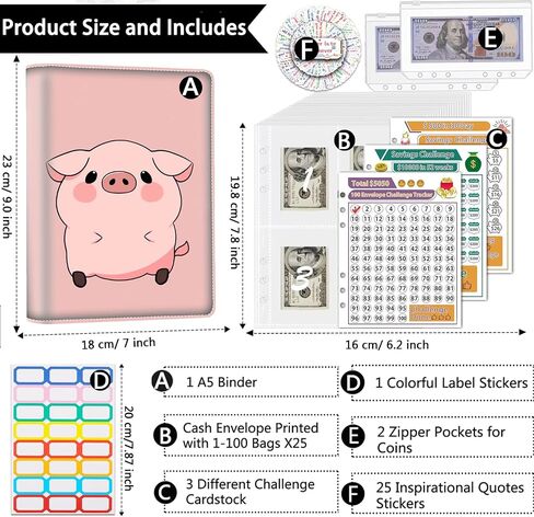 Money Saving Binder, 100 Envelopes Money Saving Challenge, Cash Envelopes Budget Binder & 3 Budgeting Planner Trackers, PU Leathers A5 Money Saving Planner Book，Golden Retriever Dog in Saudi Arabia