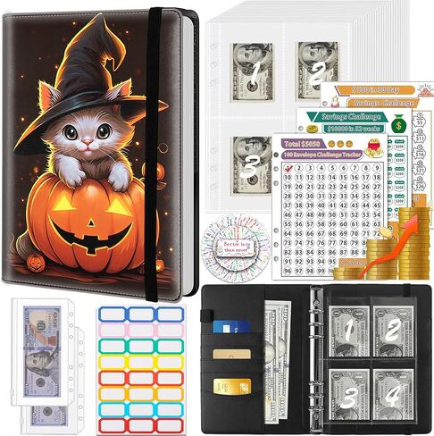 Money Saving Binder, 100 Envelopes Money Saving Challenge, Cash Envelopes Budget Binder & 3 Budgeting Planner Trackers, PU Leathers A5 Money Saving Planner Book，Golden Retriever Dog in Saudi Arabia