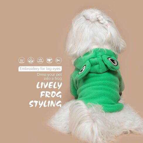 BINGPET Dog Hoodie,Cute Bunny Dog Costume Pet Clothes,Warm Fleece Dog Sweater with Hood,Funny Pet Apparel Doggy Winter Coat Puppy Kitten Sweaters for Small and Medium Dogs Cats(Rabbit,M) in Saudi Arabia