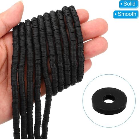 Patikil 4mm بوليمر الطين حبات الفواصل ، 1750pcs 5 خيوط جولة مسطحة المصنوعة يدويا الفضاء in Kuwait