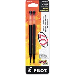 Pilot Q7 Gel Ink Rechill for Retractable Point Point Rolling Ball ، Fine Point ، Ink Black ، 2 pack (77245)