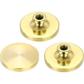 PATIKIL 40mm Blank Wax Seal Stamp, 3 Pack Round Sealing Wax Stamp Vintage Retro Brass Head for Envelope Invitation Cards