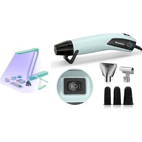 Resiners Heat Gun and UV Light - 50W 662 ℉ (350 ℃) الحرارة لراتنج الايبوكسي ، إزالة الفقاعة ، بريق DIY ، غلاف تقلص الفينيل ، ينقش ، صنع الشموع