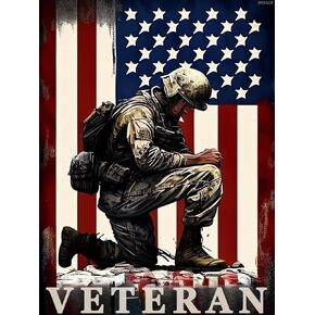 Ipissoi Flag Soldier Diamond Painting Kits Diamond Art Diy Full Round Round Soft Canvas تصميم شخصي ، Done Veteran's 5d Art Wall Decor