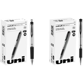 Uni-Ball Signo 207 ، Impact RT Gel Pen 1.0mm Bold Pens ، Bulk Pens 12 Pack ، Black Ink Pens & 207 Impact Gel Poins Bold Point ، 1.0mm ، Black ، 12 Pack