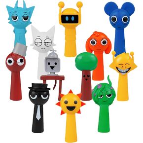 12 Pcs Action Figures Set, Game-Themed Collectible for Horror Music Game Lovers Funny Birthday Decorations for Adult Display Enthusiasts (BStyle-12)