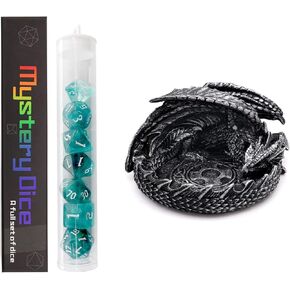 Haxtec Dragon Dice Jail Dice Guardian and Mystery Dice Set with Standing Dice Display Case Bundle