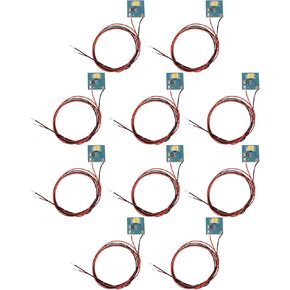 10pcs 12v LED Light Board Model Railway Building Interior Lighting Warm White LED Compatible with Hornby OO HO Model with Wire
