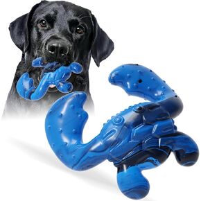 Dog Toys for Aggressive Chewers, Dog Toys for Medium Large Dogs, Tough Nylon Dog Chew Toys with Bacon Flavor, Chew Toys for Aggressive Chewers,Red