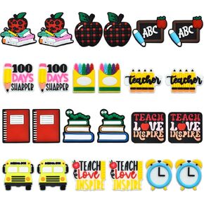 Wozadu 24 PCS حبات بؤرية السيليكون لأحرف الأحلام ، سلسلة Silicone Beads لـ Keychain Making Silicone Beads bulk for Jewelry Make Bracelet Handslace Crafts (D)