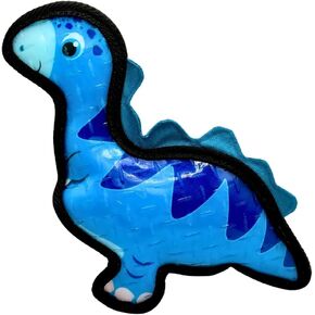 Tater's Choice Dinosaur deseaky Dog Dog ، خياطة قوية ، مسرحية تفاعلية ، متوسطة (Orange)