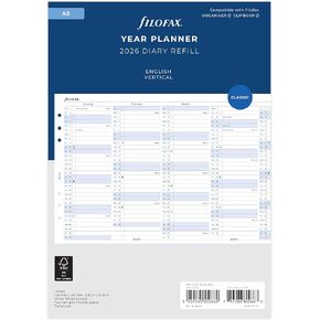 FILOFAX A5 English Vertical Planner 2026