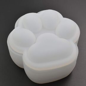 Cat Paw Shape Box epoxy Morber Resin Resin string Cat Cat Paw Container قالب سيليكون لتخزين الأشياء الصغيرة ، لامعة
