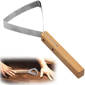 B Style Pelt Scraper Fleshing Tool for Hides Stainless Steel Scraper Flesher Tanning Tools Working Kit