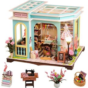 مجموعة DIY Miniature Dollhouse Kit ، Mini House Making Kit مع أثاث ومجموعة صغيرة من المنزل للبناء للبالغين ، هدايا Hobby Craft ليوم عيد الميلاد ، وكالة المباحث in Kuwait
