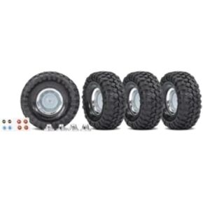 Traxxas 8166x وعجلات ، مجمعة ، ملتصقات