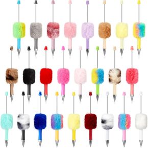 50 pcs fluffy beadboint propens bens bulk ball ball ball pens pens pom pen 25 color