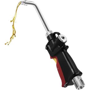 Oil Control Valve Dispenser Nozzle, Air Operated Oil Gun with 1/2-Inch NPT Inlet, Portable and Removable Oil Dispenser Nozzle - Optional Gear Flow Meter Installation Available