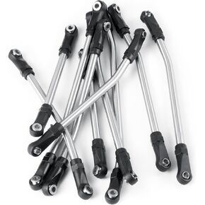 مجموعة روابط توجيه من الفولاذ المقاوم للصدأ في Que-T مع نهايات قضيب 10pcs رابط لترقية Enduro 1/10