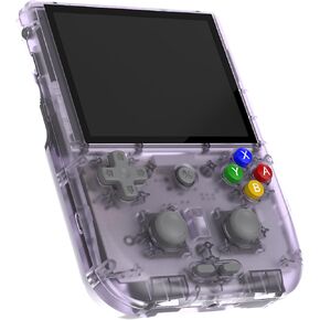 RG405V Retro Handheld Game Console ، 4 بوصة IPS شاشة Android System مدمجة في بطاقة TF 5500MAH بطارية لا توجد لعبة (PRISPLE) الشفافة)