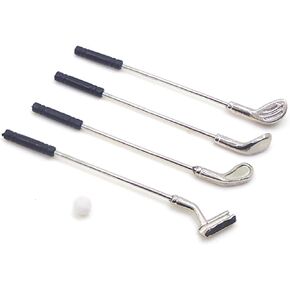 Miniature Dollhouse Golf Club Balls Set,Mini Golf Club Model Toys,1:12 Scale Dollhouse Decorations