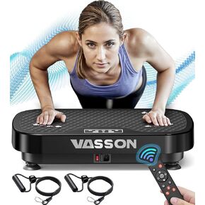 Vibration Plate Exercise Machine, Whole Body Power Vibrating Shake Platform Workout for Lymphatic Drainage, Vibrate Waver Fitness Full Body Shaking Board for Home Fitness, Weight Loss, Women