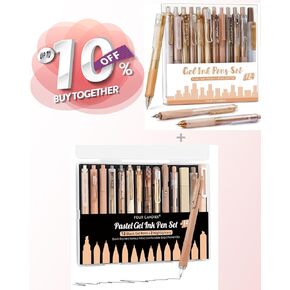 أربعة حلوى 12Pack Pastel Gel Ink Pen Set + 14pcs Pens Pens with Case