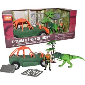 Wild Republic E-Team X T-Rex Playet ، شكل تمثال ديناصور ، حيوان ، حيوان ، مركبة ، ملحقات ، هدايا للأطفال ، متعدد الألوان