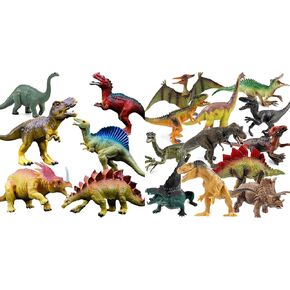 OuMuaMua 6/12 Pack Realistic Plastic Dinosaur Figure Set，Including T-Rex,Stegosaurus, Monoclonius，6 to 7 Inch Large Size for Boys 5-7 Dinosaur Party Favors