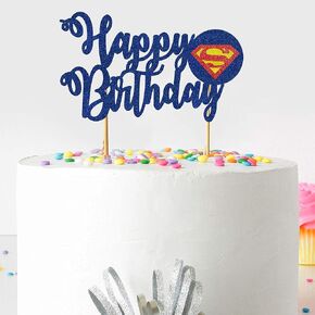 Seyal® Suprman Super Happy Birthday Cake Topper