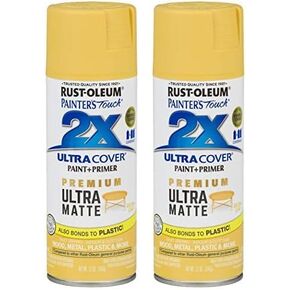 Rust-Oleum 331186 Painter's Touch 2x Ultra Cover Pray Paint ، 12 Oz ، Leaf Golden Ultra Matte (حزمة 2)