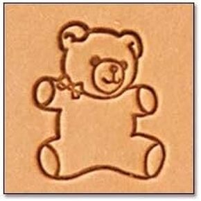 Tandy Leather Craftool Mini 2-D ختم Teddybear