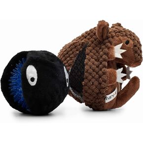 Flourish Pets 3 in 1 Multi-Layer Chew Toy for Active Dogs | Non-Toxic BPA Free Double Stitched Soft Fabric Exterior Dog Toys | Long-Lasting Dog Plush Toys – Large Yeti 11"