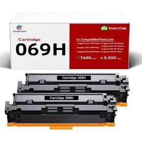 069H/069 High Yield Black Toner Cartridge Replacement for Canon 069/069H Toner Cartridge with Canon imageCLASS MF753Cdw MF751Cdw LBP674Cdw Printers|High Capacity 2-Pack
