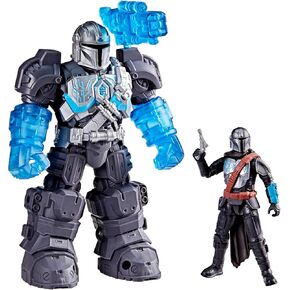Star Wars Epic World of Action Suit Suit Mandalorian Mech Force Suit ، بدلة ميكانيكية 6.5 بوصة وشخصية 4 بوصة ، ألعاب الأولاد والبنات الذين تتراوح أعمارهم بين 4+
