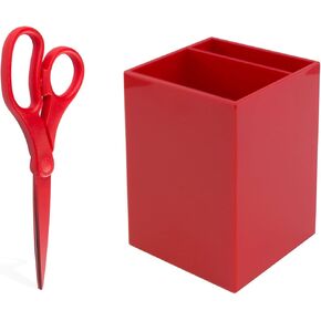 JAM Plus Red Precision Scissors + Red Pen Holder