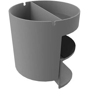 deflecto Standing Desk Small Desk Organizer, Two Sections, 3.85 x 3.85 x 3.54, Gray