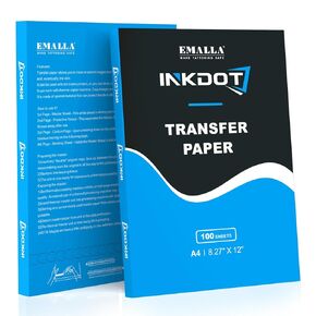 ورقة نقل الوشم Emalla Inkdot - 100 ورقة ورقة استنسل متميزة من 4 طبقات ورقة نقل حرارية 8.27 "× 12" ورق مسار الحجم A4 للمبتدئين أو لوازم الوشم الفنان