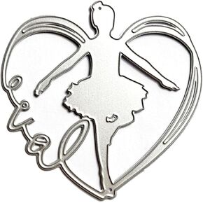 Dancing Girl Die Cut for Card Making, Dance Girl Metal Cutting Dies Congratulations Die Cuts Birthday Embossing Stencils Template for DIY Scrap-Booking Decor Wedding Birthday Blessing Card