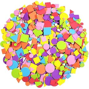 GSHLLO 300 Pcs Self Adhesive Foam Stickers DIY Art Craft Stickers Mini Preschool Stickers Sticky Foam Shapes Stickers for Kids Heart