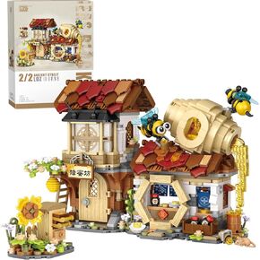 Mini Bricks Honey Workshop Buildings ، لعبة الهندسة المعمارية للمحاكاة للفتيات والفتيان الذين تتراوح أعمارهم بين 6 سنوات - هدية عيد الفصح ، عيد ميلاد ، عيد الميلاد (1242 جهاز كمبيوتر)
