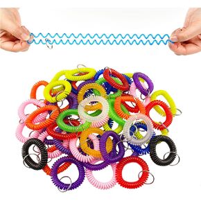 50pcs سوار لفائف الربيع من البلاستيك متعدد الألوان.
