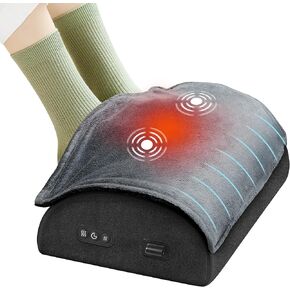 Foot Rest for Under Desk at Work,Under Desk Foot Rest with Heat,Vibration Massage,Ergonomic Heated Foot stools for Under Office Desk,Adjustable Foot Stand Home,Office, Gift for Men,Women