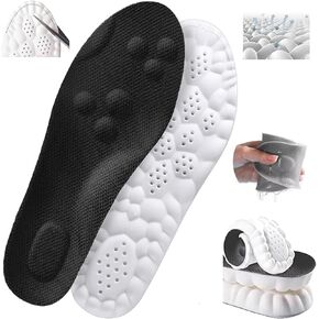 4D Cloud Insole for Men, Cloud Soles for Women, Super Soft Comfort Insoles, U-Shape Memory Foam Insoles, 4D Technology Sports Shoes Insoles Men (Gray, Men5-6/Women6-7) in Saudi Arabia