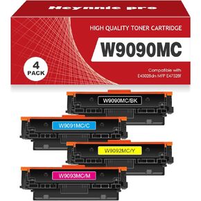 W9090MC بديلاً للخرطوشة الحبر المعاد تصنيعها من أجل HP W9090MC W9091MC W9092MC W9093MC لطابعة E45028DN MFP E47528F (4 حزمة)