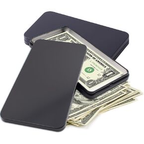 2 PCS Gold Metal Cash Box Money Box for Cash Single Row Currency Tray Money Holder Money Saving Organizer Cash Organizer Money Gift Box Organizer Money Storage Box with Lid Money Organizer for Cash
